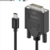 IS2111-015 Mini DisplayPort 1.1 plug to DVI 24+1 plug, WUXGA, 1.5 m