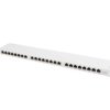 Patch panel 24 PORT 0,5U kat.6 ekranowany szary PPS6-0024-S