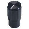 Cliff FC7259 KMK10E Knurled ALU Shell Knob Push D Shaft 6mm - Black Anodised