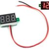 Woltomierz panelowy LED 2,5V-30V, czerwony