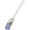 LogiLink CQ3021S CAT 6A S/FTP Patch Cable 0.5m White LSZH Flame-Retardant
