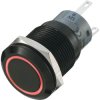 LAS1-AGQ-11E/R IP67 Vandal Resistant Switch Black with Red LED 1x Off(On)