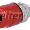 Gniazdo bananowe 4mm 32A 60VDC czerwone IBU401-RT