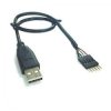 Przewód USB A wtyk / wtyk 5 pin, długość 30cm