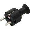 Wtyk Sieciowy WT-30-2 16A Unishuko, Czarny Elgotech