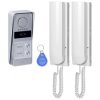 ATIN MULTI, zestaw domofonowy dwurodzinny, 2-żyłowy, RFID, biały,OR-DOM-RD-938/W