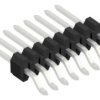 Pin header, 8 pole, pitch 1.27 mm, straight, black, SLVW3SMD0488Z