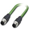 kabel LAN M12, Phoenix Contact 1416254 VS-M12MS-M12MS-93R-LI/2,0, SF/UTP, CAT 5e, 2.00 m, zielony