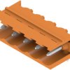 Pin header, 5 pole, pitch 5.08 mm, angled, orange, 1146790000