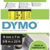 Taśma do nadruku D1 DYMO S0720730, 9 mm x 7 m, Kolor taśmy: żółty / Kolor nadruku: czarny DYMO S0720730, 9 mm x 7 m, Kol