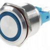 Przełącznik LB22MR-BLUE 22mm RING podśw. LED 9-24VDC;chwilowy;2A/250V