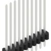 Pin header, 10 pole, pitch 1.27 mm, straight, black, 10060848