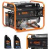 Zestaw Agregat Prądotwórczy Daewoo Gda 6500 5.0Kw + 2X Generator Oil Sae...