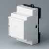 PPO/PC DIN rail enclosure, (L x W x H) 82 x 46.7 x 86 mm, light gray/black, B6502113