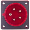 Wtyczka tablicowa 16A 5P 400V czerwona IP44 615-6f7