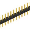 Pin header, 12 pole, pitch 2 mm, straight, black, 10062031
