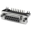 Connfly DS1037-01-15FNAKT74 D-SUB Receptacle 15 Pins Solder Tray