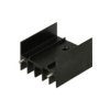 Radiator; V7142/2,5-2p; z otworem; z 2 pinami do druku; czerniony; 25mm; H; 23mm; 16mm