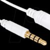 84483 Jack, 3.5 mm, plug/socket, 4-pin, iPhone, 3.0 m, white