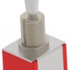 Toggle switch, metal, 2 pole, groping/latching, (On)-Off-(On), 5 A/125 VAC, 28 VDC, silver-plated, 1-1825139-4
