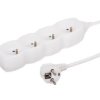 Przedłużacz 4-gniazdowy, 1,5m biały, 3x1,0mm OWY / 34415