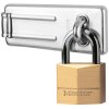 Master Lock 140703EURD Hasp 89mm + Solid Brass Padlock 40mm