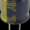 EEUFC1E102S Electrolytic capacitor, radial, 1000 µF, 25 V, 105°C, low ESR, A
