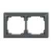 Deco Ramka Uniwersalna Podwójna Z Tworzywa Deco Soft Grafitowy Mat 28Drso-2