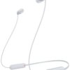 Sony WI-C100 Słuchawki douszne Bluetooth stereo biały zestaw słuchawkowy, personalizacja dźwięku, regulacja głośności, o