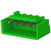 Pin header, 5 pole, pitch 3.96 mm, straight, green, 1744485-5
