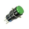 Przełącznik LAS1AY11G 12V ON-(ON 16mm zielony monostabilny 5A/230V