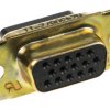 Złącze D-Sub 15-pinowe Żeński Proste Montaż na kablu Złoto na niklu