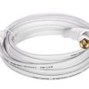 Przewód antenowy satelitarny płaski F 5m biały 67296