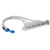 StarTech.com USBPLATE4 4 Port USB A Female Slot Plate Adapter
