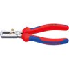 Stripping pliers for plastic-coated cables, rubber-coated cables, with an opening spring, 10 mm², AWG 8, cable Ø 5 mm, L 160 mm,