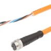 Kabel połączeniowy gniazdo proste M8 4 pin 4x0.25mm PUR 2m fi5mm 30V -40-90stC IP67 VK20R375