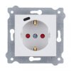 Gniazdo z uziemieniem Schuko 2P+E + USB Typ C Biały 274/01 EXEN
