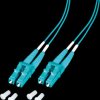 O0312.0,5-1.2 Duplex Jumper LC-LC, 50/125µ, OM3, aqua, 0,5m
