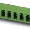 Pin header, 3 pole, pitch 5.08 mm, angled, green, 1847479