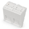 Adapter kątowy M45 2x Keystone, 45x45mm p/kurz biały DN-93802-7-SH