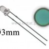 LED 3mm niebiesko zielona przeźroczysta 6500mcd