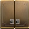 MERTEN D-LIFE Klawisz podwójny z dużym okienkiem mosiądz antyk MTN413543 SCHNEIDER ELECTRIC