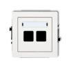 DECO Gniazdo multimedialne podwójne bez modułu (standard Keystone) biały DGM-2P KARLIK