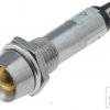 Kontrolka LED IND8-12Y-B;12VDC;IP40 wklęsła;metal;źółty;otw.mont.8.2mm