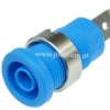3266-I-BL Gniazdo bezp. 4mm, konekt.6,3mm, 36A, niebieskie mont. nakręt. M12, 1kV/kat.III, 600V/kat.IV, ELECTRO-PJP, 3266
