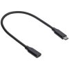 Akyga AK-USB-32 USB-C cable USB-C plug to socket Black 0.30 m