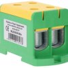 Blok rozdzielczy-odgałęźny 2x1-biegun AL/CU 35-150mm2 żółto-zielony montaż płaski i na szynę TH WLZ35/2x150/z 48.217