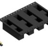 Pin header, 9 pole, pitch 2.54 mm, angled, black, SLLP5SMD0389SBTR