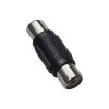 BKL Electronic 1102001 RCA Audio Adapter 1x RCA Socket to 1x RCA Socket Black