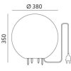 Kula ogrodowa LAMPA do ogrodu E27 GARDEN BALL L 38cm